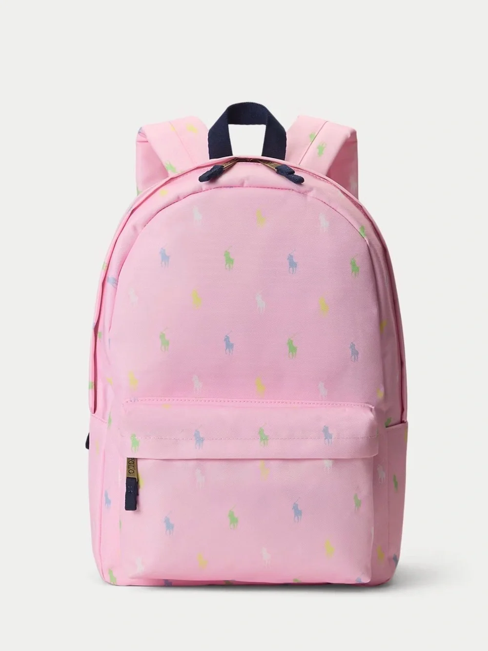 Ralph Lauren Pink Backpack with Multicolor Pony Print